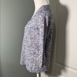 Talbots Petites V-Neck Linen Silk Blend Sweater Blue Marled Size M Photo 3