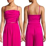 Ramy Brook Estelle Ruched Satin Crop Top Sz 10 NEW Photo 1