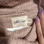 White Crow  Top Women M Heather Latte Tan NWT Cowl Neck Ribbed Knit Casual Cozy Photo 5