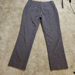 Ann Taylor  Factory Size 6 Curvy Poink Dark Blue Printed Geometric Career Pants Photo 2