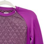 Title Nine Quilted Pullover Sweatshirt Mulberry Purple Large Photo 4