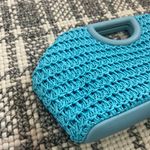 ASOS DESIGN Summer Spring Boho Blue Straw Woven Cut Out Grab Clutch Bag Photo 5