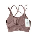 Halara NEW Backless Crisscross Strappy Yoga Sports Bra Toro/Plum Small Photo 4