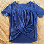 Lululemon  Do the Daily Cross Front Short Sleeve Tee Shirt Blue Size 2 Photo 0