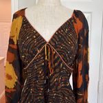 Anthropologie Conditions apply deep v floral blouse Photo 4