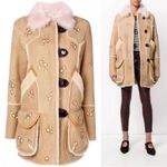 Coach  Shearling Drifter Coat Floral Embroidered Runway  EUC Photo 2