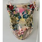 PilyQ NEW One Piece One Shoulder Floral Swimsuit Size XL Hawaiian Tropical Photo 4