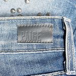 Paige Denim Jean Shorts Size 29 Blue Distressed Studded Raw Hem Paxton Stretch Photo 3