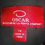 Oscar de la Renta  14 34x25 Silk Abstract Leaf Print Skirt Plus in Caramel Photo 6