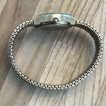 Sharp Ladies Watch Gold Tone Stretch Bracelet White Dial Date Window Photo 3