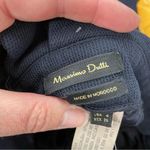 Massimo Dutti  Navy Blue Knit Paperbag Waist Trouser Pants 4 Photo 6