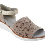 Lori Goldstein Collection Wedge Sandal w/ Ankle Strap size 7 A10 Tan Photo 0