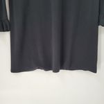 Philosophy  Womens Shift Dress Small Black Ruffle Frilly Long Sleeve Jersey Mini Photo 7