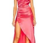 Retrofête Retrofete Sabrina Dress in Coral Size Small Halter Open Back NWT Maxi Sleeveless Photo 0