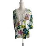 Premise Floral Linen Blend Tunic Top Size Small Photo 3