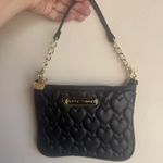 Betsey Johnson Heart Wristlet Small Handbag With Red Gingham Print Photo 0