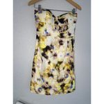 J.Crew Vintage Linen Silk Bustier Dress Watercolor Strapless Y2K Spring Summer Photo 3