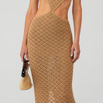 Revolve ‎ x Bananahot Diamond Beige Crochet Cutout Dress / Beach Cover Up Small Photo 0