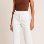 Anthropologie Maeve Ivory White Cropped Pants size 6P NWT Photo 0