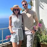 DEREK LAM 10 CROSBY x RTR Light Blue Cotton Button Front Tie Waist Romper Size46 Size undefined Photo 11