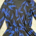 EXPRESS feather print v neck long sleeve romper Photo 5