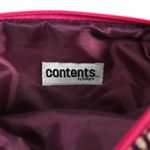 Y2K Floral Pink Purple Cream Makeup Bag Photo 3