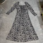 Reformation Sigmund Square Neck Maxi Dress Slit Puff Long Sleeve Blitz Leopard 0 Photo 4