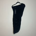 Elliatt NEW  Black MESH Ruched‎ POSEY One Shoulder ASYMMETRIC Cocktail DRESS Photo 5