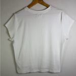 Madewell  Women’s White Ribbed Supima Cotton Preppy Tee Baby Tee Size XL Photo 4