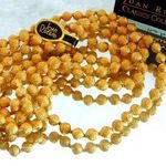 Joan Rivers New  Gold Beaded Beads NECKLACE 45" Single Strand Torsade Twister NWT Photo 0