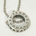 Pandora 925 Silver Circle of Sparkle Hearts Pendant Necklace 590514CZ Photo 3