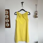 Alice + Olivia  Cut Out Back Yellow Sleeveless Mini Shift Dress Photo 4