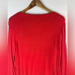 CAbi  S Scoop Neck Long Sleeved Vibrant Red Top Photo 4