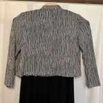 Alex Evenings  Women Size 14 Maxi Dress W/ Jacket Black Silver Sparkle Set Formal Photo 3