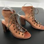 Jeffrey Campbell x Free People Minimal Taupe Lace Up Peep Toe Heeled Sandals Photo 2