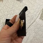 Coach  Black and Gold Arch Earrings hoops Photo 3