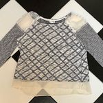 Maison Jules Knit Layered Patchwork Sweater Top Textures Anthropologie Anthro M Photo 0