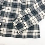 Tuckernuck  Saranac Puff Sleeve Cropped Plaid Flannel Cream Black Cotton Photo 6