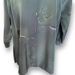 Vintage A Class Black Gray Oversized Button Down Shirt Abstract Art To Wear Size XL Photo 2