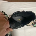 Qupid Floral Embroidered Ankle Boots - Black and Cream Photo 5