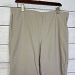 J. Jill Essential Cotton Pants Khaki Knit Stretch Pull On Ankle Womens Size 16 Brown Photo 1