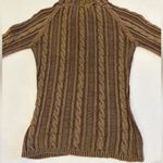 Vintage Misdemeanor Brown Y2K Cable Knit Hooded Sweater Size Medium FLAW Photo 1