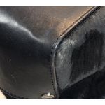 DKNY  Haircalf Fur Leather Black Satchel Bag Purse READ Photo 7