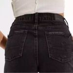 American Eagle  Jean Shorts Size 6 Black Stretch Denim Distressed Summer Photo 2