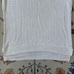 Kinross White Pointelle Boxy Crochet Tight Knit Sleeveless Sweater Top Medium Photo 2