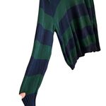 Brandy Melville  Rugby Striped Green Blue Crewneck Sweater Holiday  preppy Cotton Photo 8