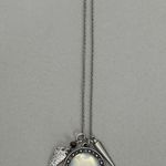 American Eagle Outfitters Long Silver Moon Pendant Necklace Photo 0