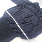 Ramy Brook  Paris Smocked Black Mini Dress Long Sleeves Photo 6