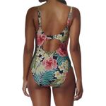 Hurley Women’s Pink Floral UPF 50+ Stretch Midweight One Piece Swimsuit Small Photo 2
