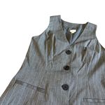 A New Day  Sleeveless Mini Dress Vest Grey White Pinstripe Size Medium Women's Photo 2